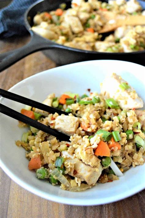 This chicken fried rice recipe takes 15 minutes to make. Keto Cauliflower Chicken Fried Rice - Easy 30 Minute Recipe