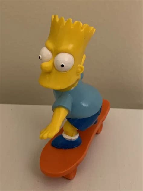 Vintage 1990 Tcffc The Simpsons Bart Simpson On Skateboard Action