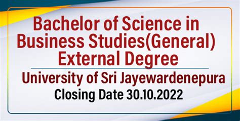 Bachelor Of Science In Business Studiesgeneral External Degree