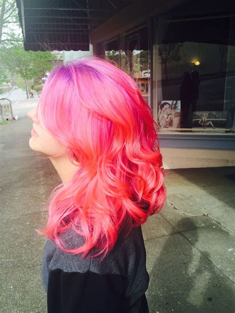 Pink Hair Sunset Color Melt Pravana Vivids Hair By Terry Savas At