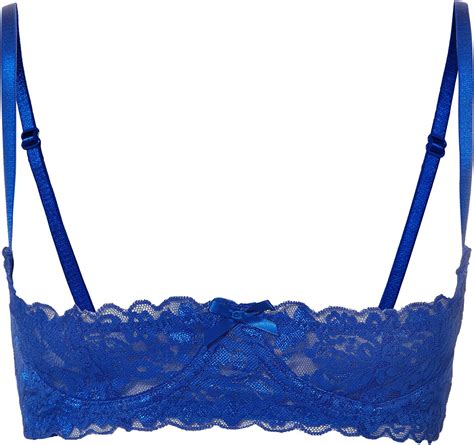 Dreamgirl Womens Lace Open Cup Underwire Shelf Bra Clothing