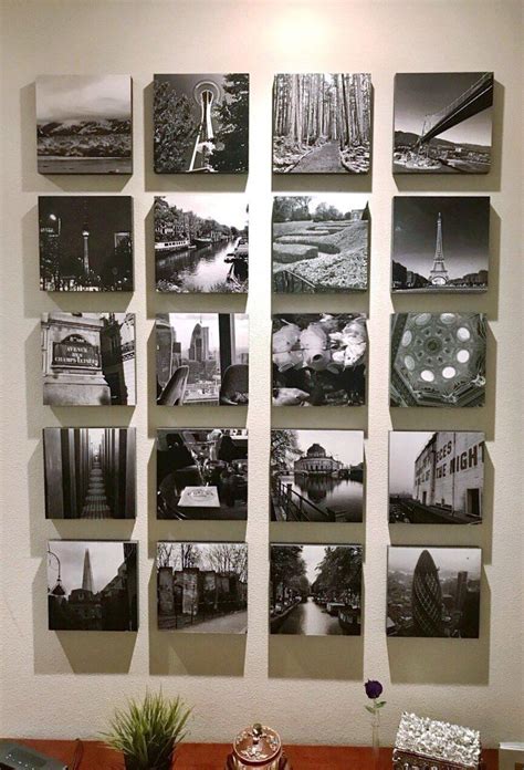 The process of tiling images in photoshop is much more efficient than attempting to duplicate and tile a photo yourself. Mixtiles on | Photo tiles, White wall decor, Photo album ...