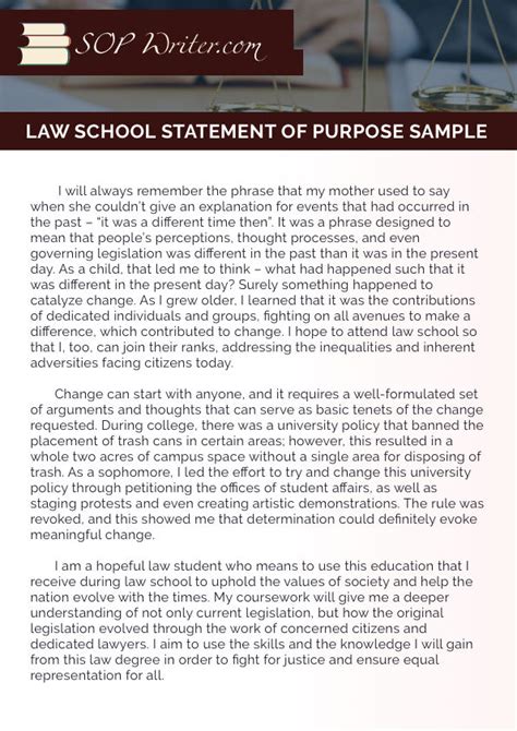 Law School Statement Of Purpose Sample By Sopwritersamples On Deviantart