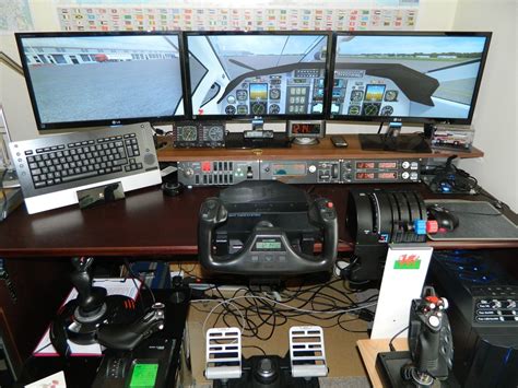 This flat ultrawide monitor is larger than most other monitors, ensuring a larger playing field. Flight Simulator X Cockpit Setup | Flight simulator ...