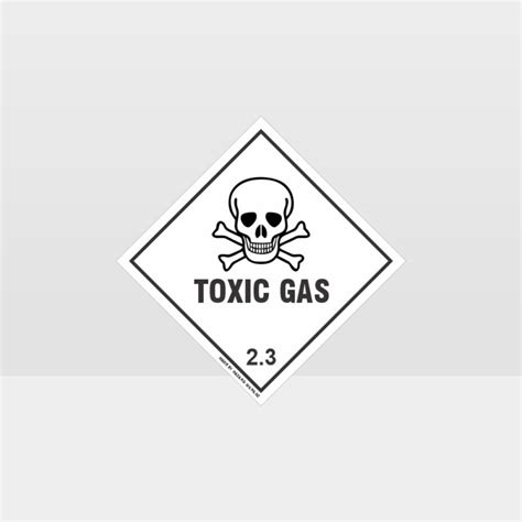 Class 23 Toxic Gas Sign Hazardous Signs Hazard Signs Nz