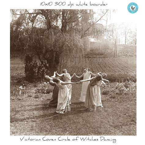 Circle Of Witches Vintage Women Dancing By Moonlight Witch Etsy