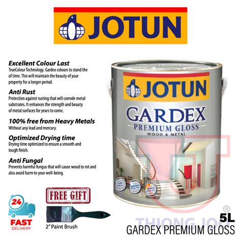 Jotun Gardex 5l Premium Gloss Wood And Metal Cat Besi And Kayu Cat
