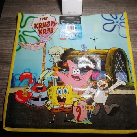 Spongebob Squarepants Yellow Reusable Eco Shopping Tote Bag With