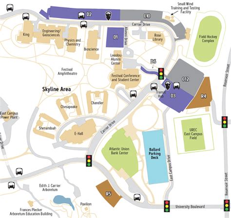 James Madison University Campus Map Map Vector
