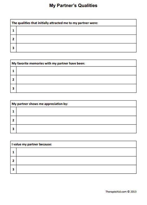 It's seems obvious, but a working marriage or relationship is dependent on the effort both people put into it continuously. Marriage Counseling Worksheets | Homeschooldressage.com