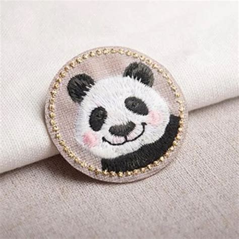 Cute Panda Cat Rabbit Iron On Patches For Clothes Embroidered Kids