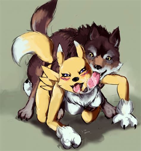 Rule 34 Anthro Anthro On Feral Blush Canine Digimon Doggy Style