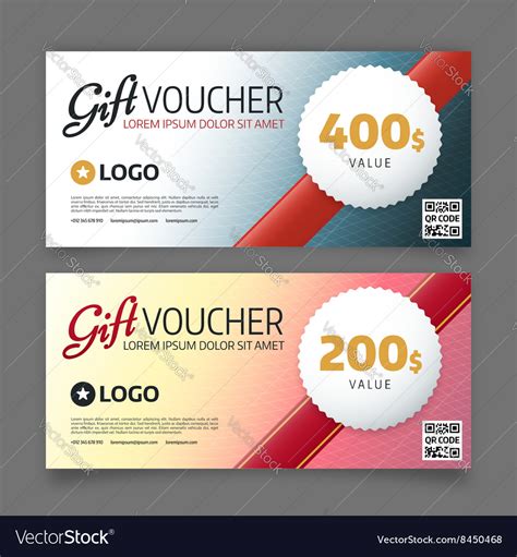 T Voucher Template Graphic Design Royalty Free Vector