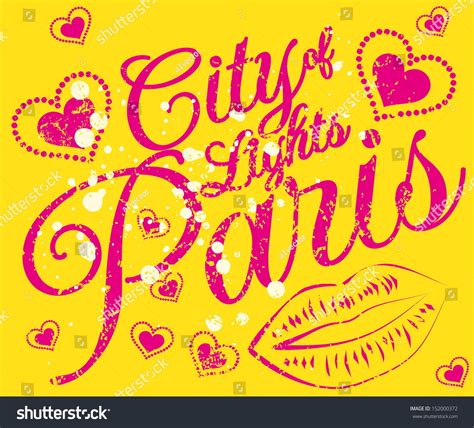 Paris City Slogan Vector Art Stock Vector 152000372 Shutterstock