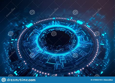 Futuristic Technology Concept. Circular Hud Element Virtual Reality