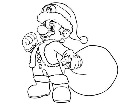 Free Printable Super Mario Christmas Coloring Pages Printable Coloring