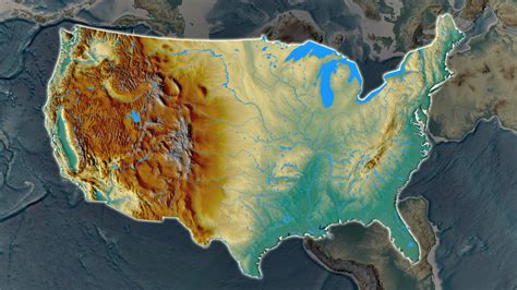Usa Shaded Relief Map From Usgs Relief Map Usa Map Elevation Map Images
