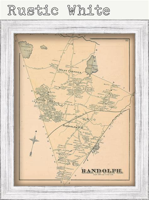 Town Of Randolph Massachusetts 1876 Map Replica Or Genuine Etsy