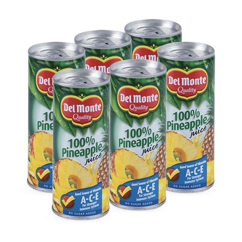 Delmonte Pineapple Juice 6 X 240ml Online At Best Price Canned Fruit