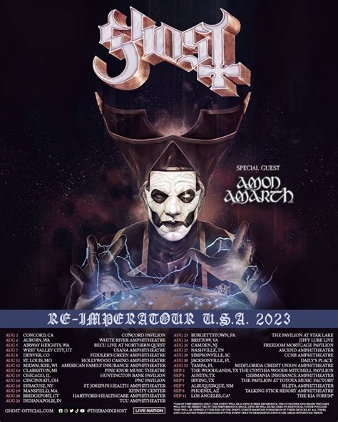 Ghost Announces Re Imperatour 2023 For USA That Hashtag Show