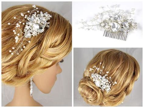 Crystal Bridal Hair Comb Bridal Hair Diy Hairstyles Hair Pieces