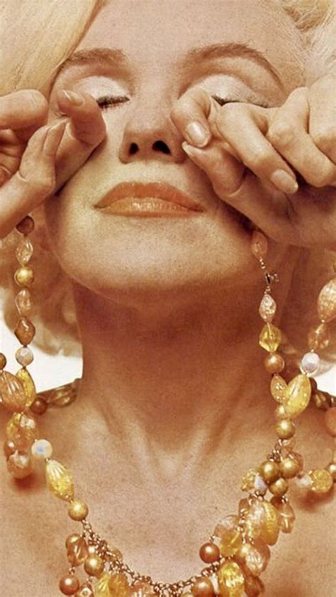 The Last Sitting Photographed By Bert Stern Holding A Beaded