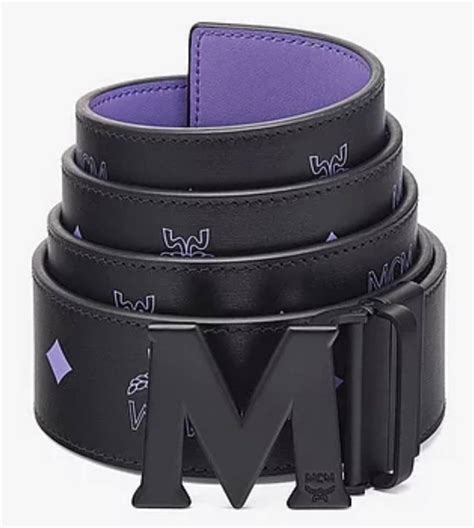 Mcm Mcm Reversible Belt Purpleblack Read Description Grailed
