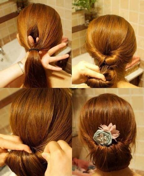 Flip the ponytail through the hole and pull gently to secure. Pakistani hairstyles for long hair