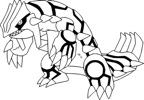 Coloriage Groudon Pokemon à Imprimer