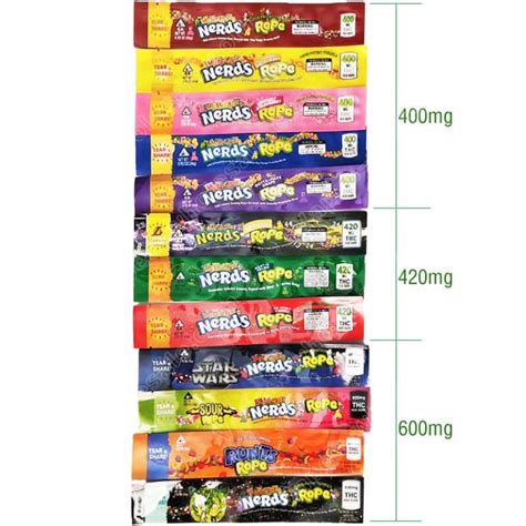 Medicated Nerds Rope Tear Share Food Level Bags 400mg 420mg 600mg