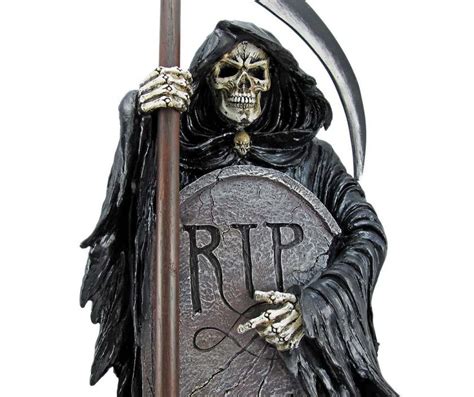 Vacancy Grim Reaper In Cemetery Statue Tombstone Tombstone Tattoo
