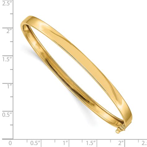 14k Yellow Gold Flexible Hinged Bangle Bracelet Cuff