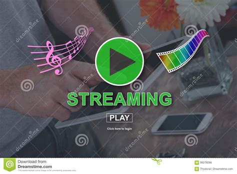 Concept Of Music And Video Streaming Stock Photo Image