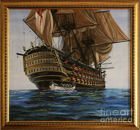 Hms Victory Setting Sail 1805 39 X 36 Inch 100 X 91 Cm Painting By