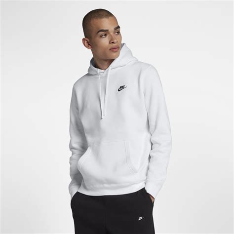 Nike Cotton Pullover Hoodie With Embroidered Logo In White For Men Lyst
