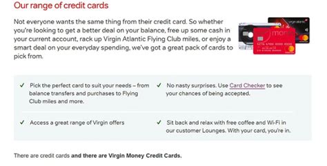 virgin money credit cards app compare features rewards offers