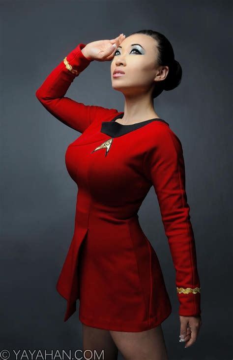 yaya han on certified cosplayers star trek cosplay star trek uniforms star trek dress