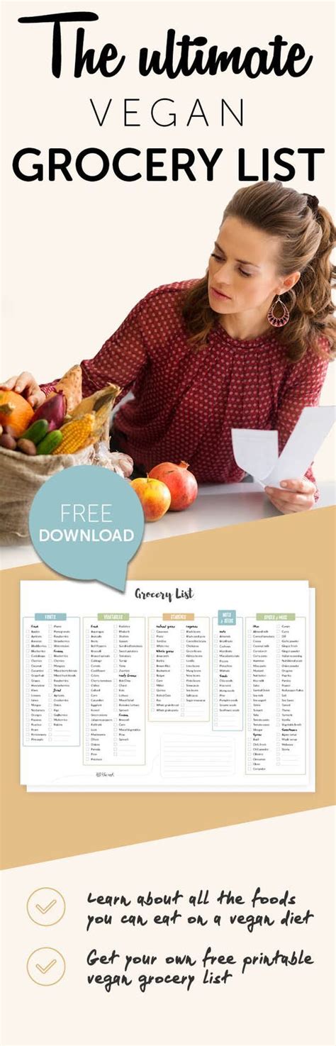 The Ultimate Healthy Vegan Grocery List A Printable Version Free