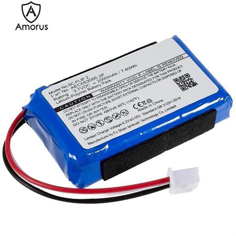 Amorus For Jbl Flip 2 370v 2000mah Lithium Polymer Battery Pack