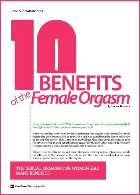 10 Benefits Of Sexual Orgasm For Women Jasmine Elnadeem