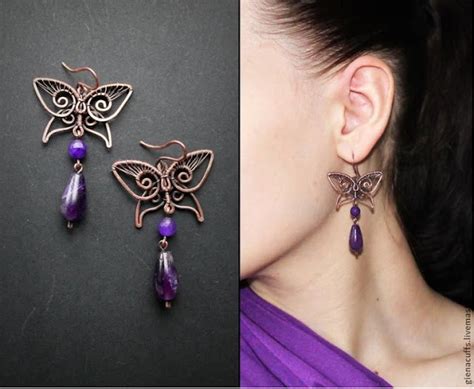 Wire Wrapped Butterfly Earrings Tutorial Uses Layered Wire Components