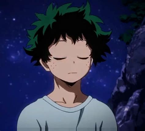 Deku Midorya Izuku Bnha Wallpaper Icon Imagine Mha Anime Closed Eyes