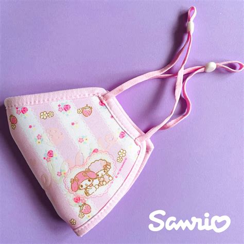 Official Sanrio My Melody Licensed Kawaii Face Mask Covering Etsy
