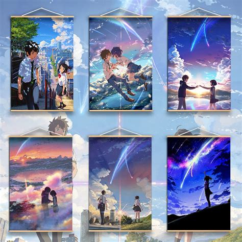 Anime Poster Makoto Shinkai Your Name Canvas Painting Posters And Wall