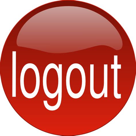 Red Logout Clip Art at Clker.com - vector clip art online, royalty free & public domain