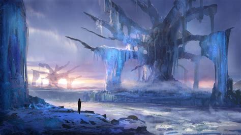 Frozen Tree Will Roberts Fantasy Landscape Fantasy Art Landscapes