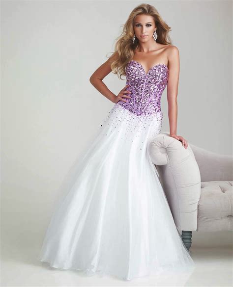 Purple And White Wedding Dresses Concepts Ideas