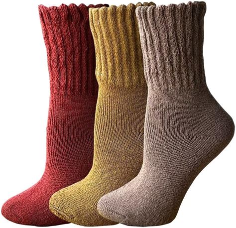 womens super thick wool socks soft warm comfort casual crew winter socks pack of 3 5
