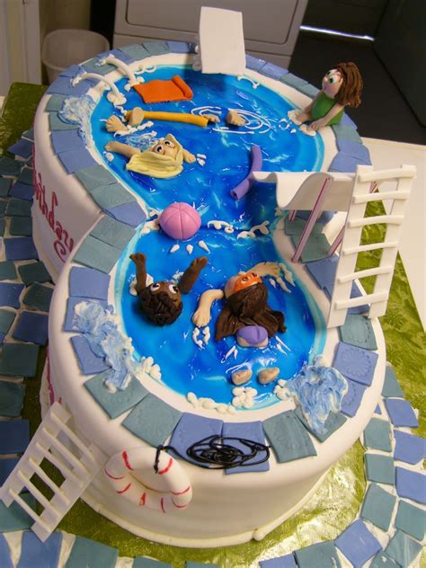 Swimming Pool Cakewow Would Be Great For A End Of School