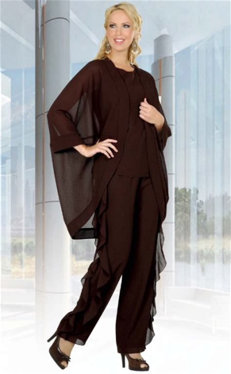 Ben Marc Misty Lane Evening Cape Jacket Pant Suit With Ruffles 13491